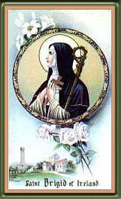 St Brigid of Ireland Holy Card