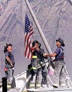 Firemen Raising the Flag on 9-11