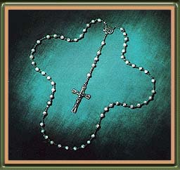 Picture of Rosary Beads from Catholic Devotions from Uncle Lou that matches my Bible.
